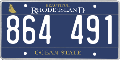 RI license plate 864491