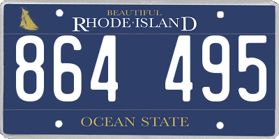 RI license plate 864495