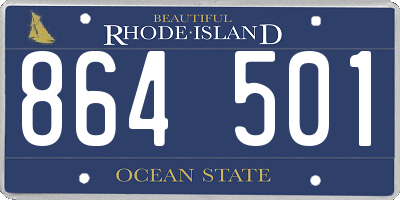 RI license plate 864501