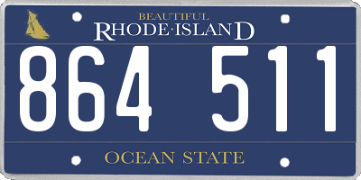 RI license plate 864511