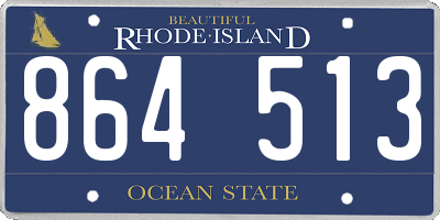 RI license plate 864513