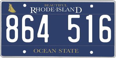 RI license plate 864516