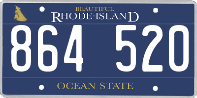 RI license plate 864520