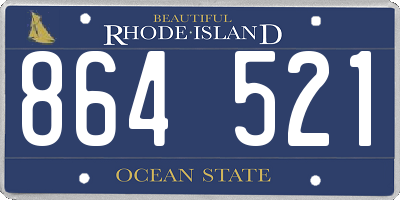 RI license plate 864521