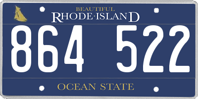 RI license plate 864522