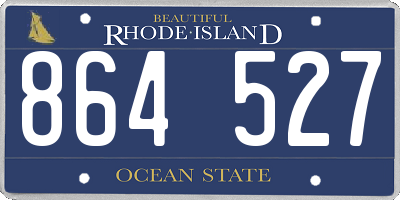 RI license plate 864527