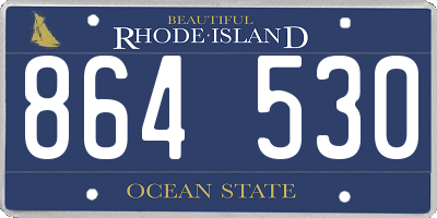 RI license plate 864530