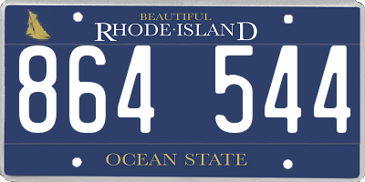 RI license plate 864544