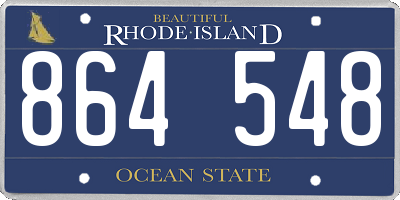 RI license plate 864548