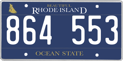 RI license plate 864553