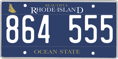 RI license plate 864555