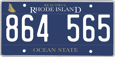 RI license plate 864565