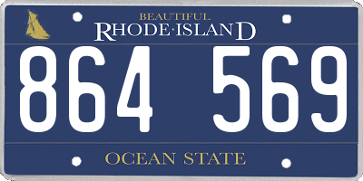 RI license plate 864569