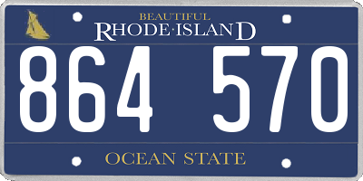 RI license plate 864570