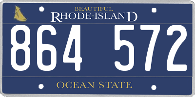 RI license plate 864572