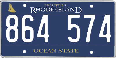 RI license plate 864574