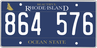 RI license plate 864576