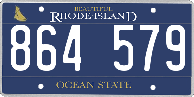 RI license plate 864579