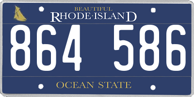 RI license plate 864586