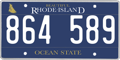 RI license plate 864589