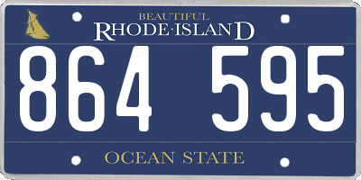 RI license plate 864595