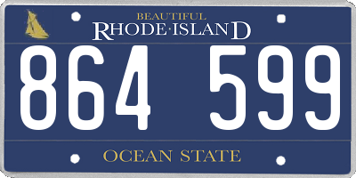 RI license plate 864599