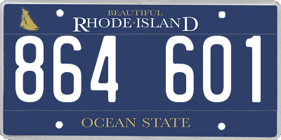 RI license plate 864601