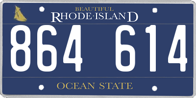 RI license plate 864614