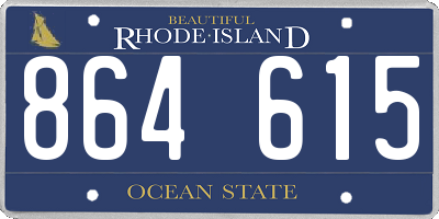 RI license plate 864615