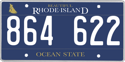 RI license plate 864622