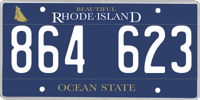 RI license plate 864623