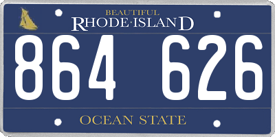 RI license plate 864626