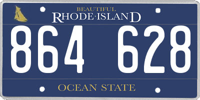RI license plate 864628