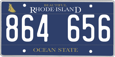 RI license plate 864656