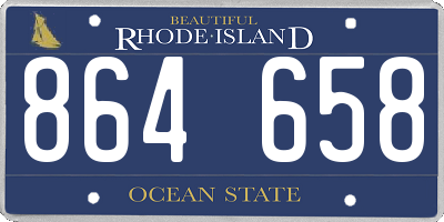 RI license plate 864658