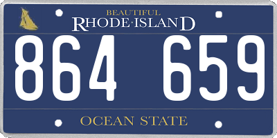 RI license plate 864659