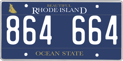RI license plate 864664