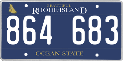 RI license plate 864683
