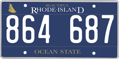 RI license plate 864687