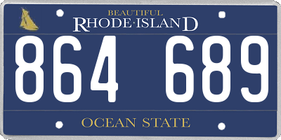 RI license plate 864689