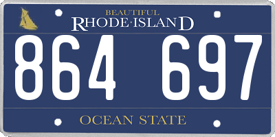 RI license plate 864697