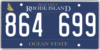 RI license plate 864699
