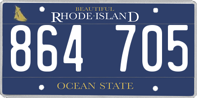 RI license plate 864705