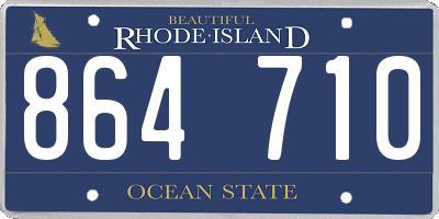 RI license plate 864710