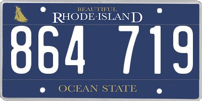RI license plate 864719