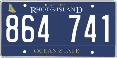 RI license plate 864741