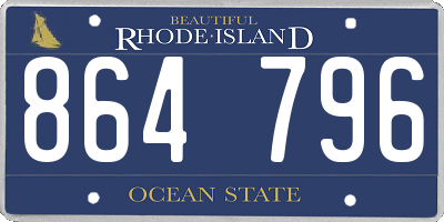 RI license plate 864796