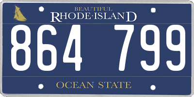 RI license plate 864799
