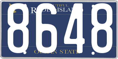 RI license plate 8648