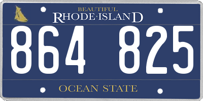 RI license plate 864825